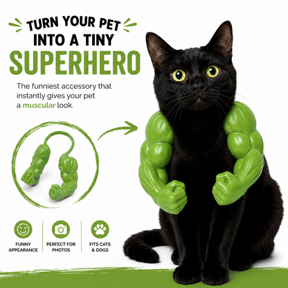 PawForge™ Funny Muscle Arms Costume for Cats & Small Dogs