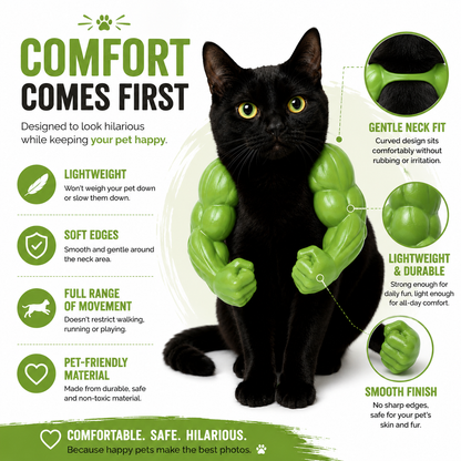 PawForge™ Funny Muscle Arms Costume for Cats & Small Dogs