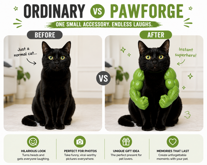 PawForge™ Funny Muscle Arms Costume for Cats & Small Dogs