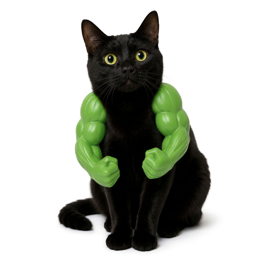 PawForge™ Funny Muscle Arms Costume for Cats & Small Dogs